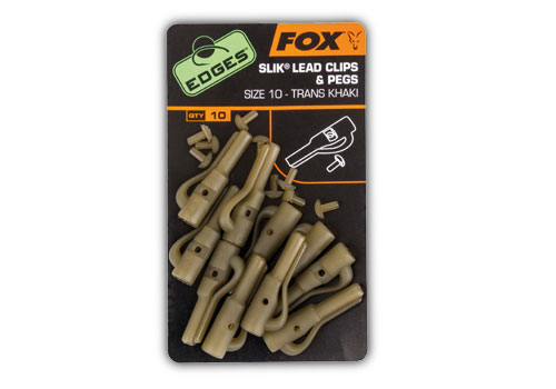 Fox sz 10 Slik Lead Clip + Pegs Khaki